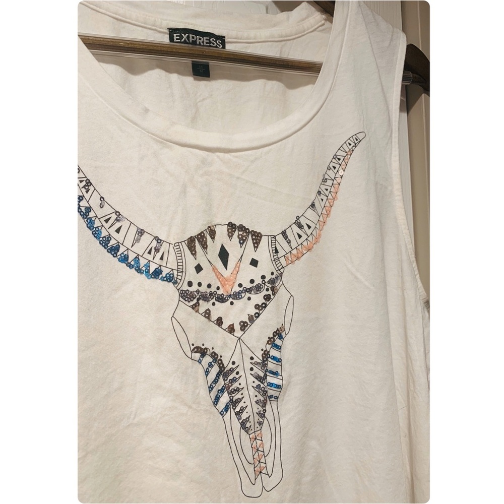 Express longhorn sleeveless tank